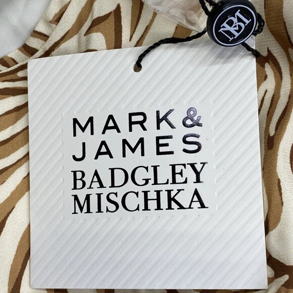 Mark & James by Badgley Mischka Women’s Macie Tiered Midi Dress – Tan Beige XSP - Picture 5 of 11